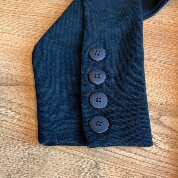 Vintage The Very Thing! Solid black long sleeve casual midi shift dress Size M/P - Picture 9 of 17